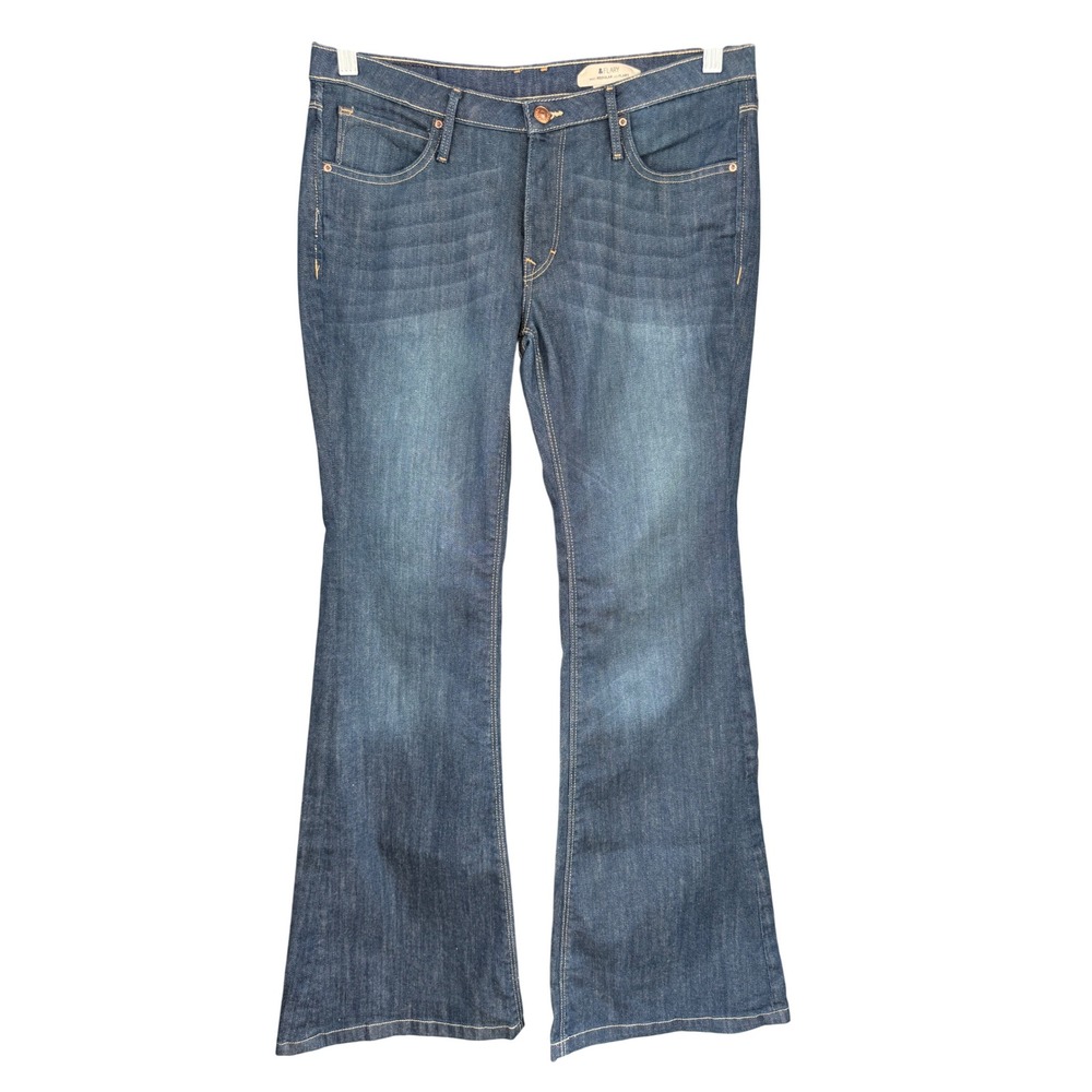 C1 HM &FLARY Dark Wash Regular Waist Flared Leg Jeans 29x32 Blue Denim‎